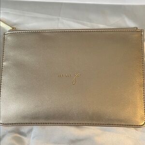 Katie Loxton Jet Set Go Metallic Gold Perfect Pouch - NWT